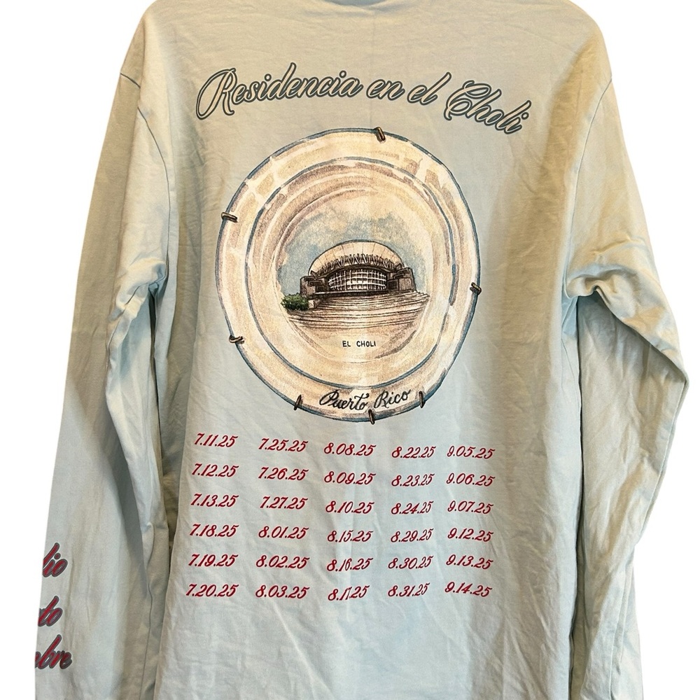 Bad Bunny El Choli Puerto Rico Long Sleeve Graphic Shirt Medium
